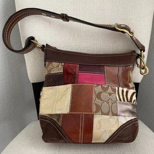 COACH Messenger Holiday Multimedia Patchwork Shoulder/Crossbody Bag